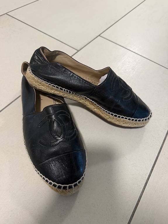 Chanel Scarpe da donna: Coco Chanel Espadrilles aus Leder (Gr. 38) – Usato da Winterthur venduto da Aye01 1