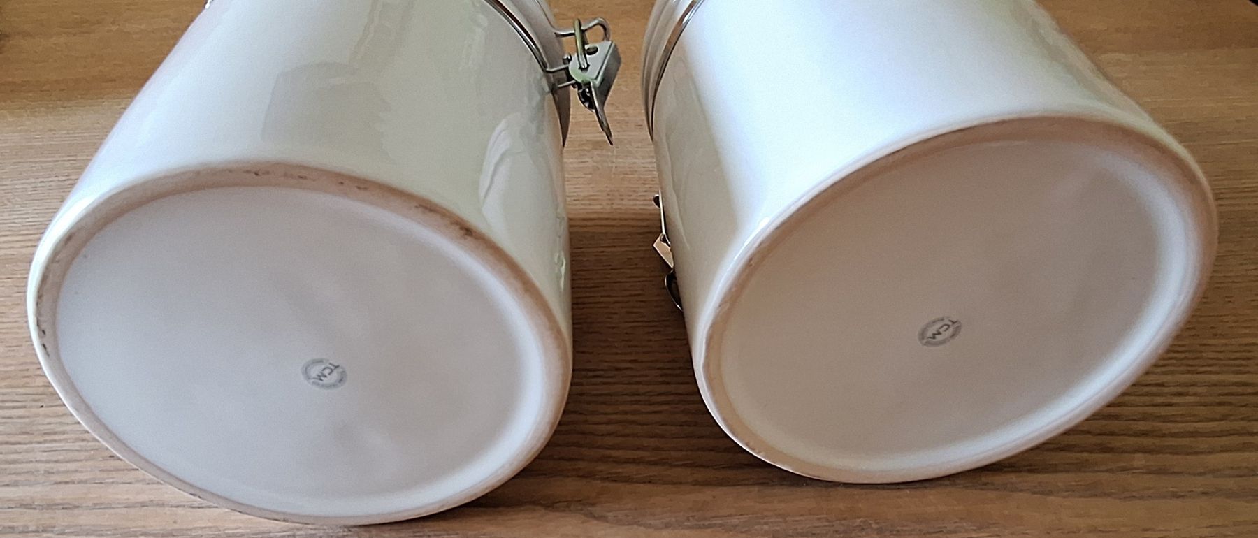 Zuckerdosen: 2 x TCM Vorratsdose, Keramik, weiss – Gebraucht aus Adlikon b. Andelfingen von Kraemse 3