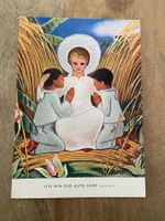 AK Bibelspruch Religion  der gute Hirt Taufkarte Missionare