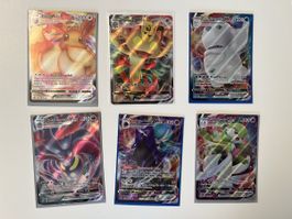 Pokémon VMAX Karten Set – 6 Holo-Karten – Evoli, Mauzi, Gard