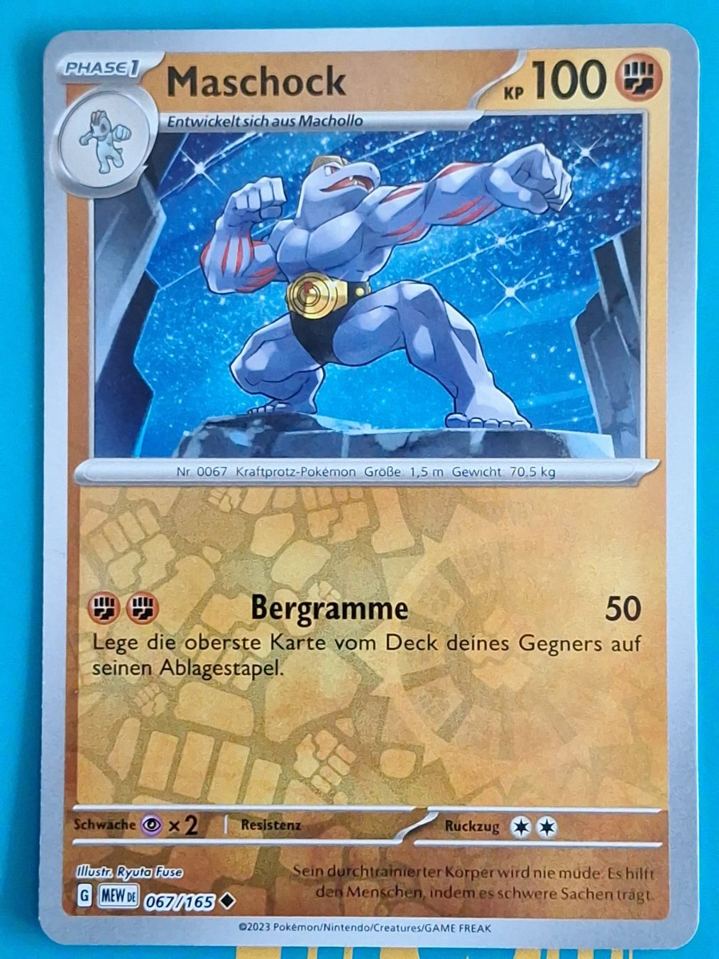 Pokémon Carte collezionabili: Maschock - Mew 151 DEUTSCH - Reverse Holo Pokemon – Usato da Altstätten SG venduto da GGsGameshop