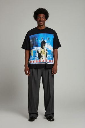 Vintage GYMNASIUM Boxer Boy Grafik-T-Shirt - Medium