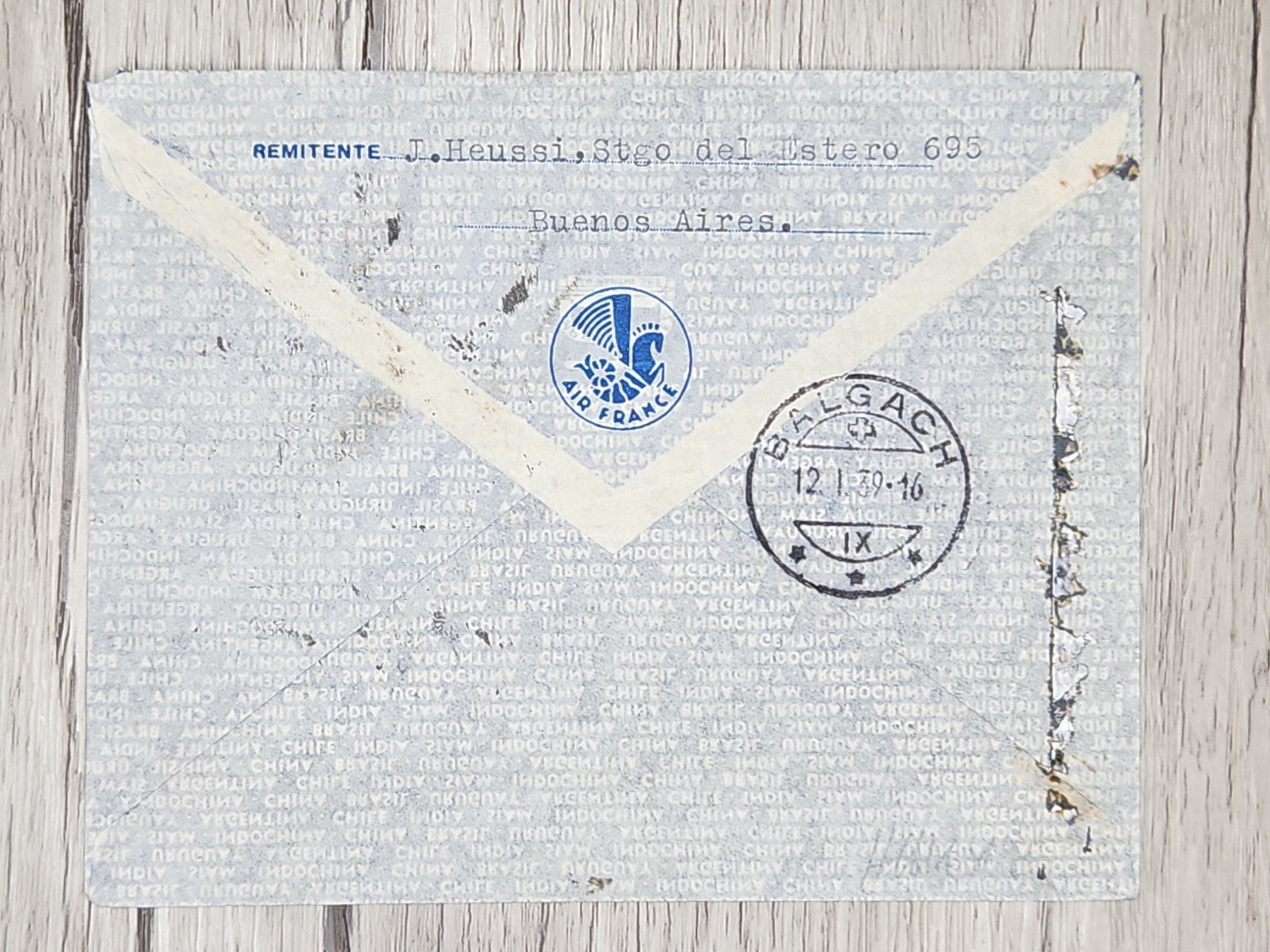 Tutti i francobolli: CL14 Enveloppe + Timbre Argentine 1939 – Usato da Cousset venduto da Patrick_Collections 1