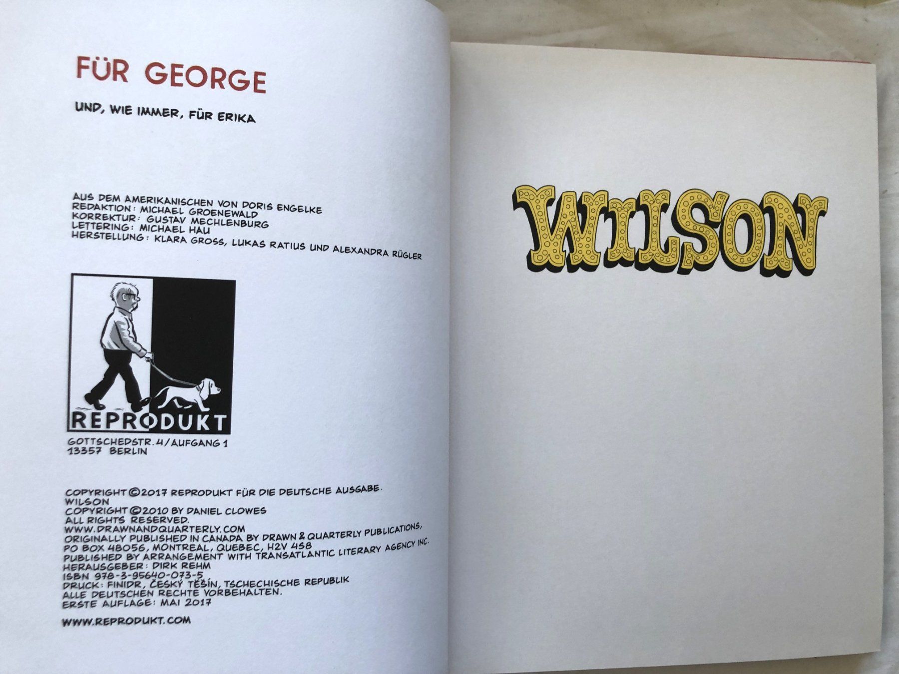 BD: Daniel Clowes - Wilson – D'occasion à Schaffhausen par durruti 2