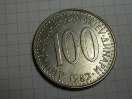 Jugoslawien 100 Dinar, 1987
