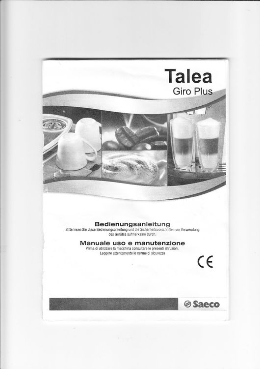 Bedienungsanleitung zu Saeco Talea Giro Plus (Gebraucht) in Widen für ...