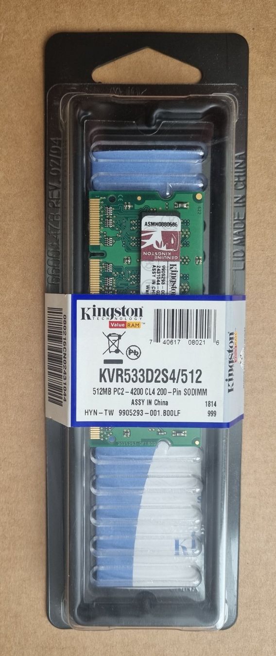 Memory / RAM: Notebook 512MB RAM PC2 - 4200 533MHz, Originalverpackt – Neu und originalverpackt aus Rombach von Mercurius_02