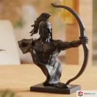 The Archer's Might – Spartan Warrior Sculpture - 3D Printed