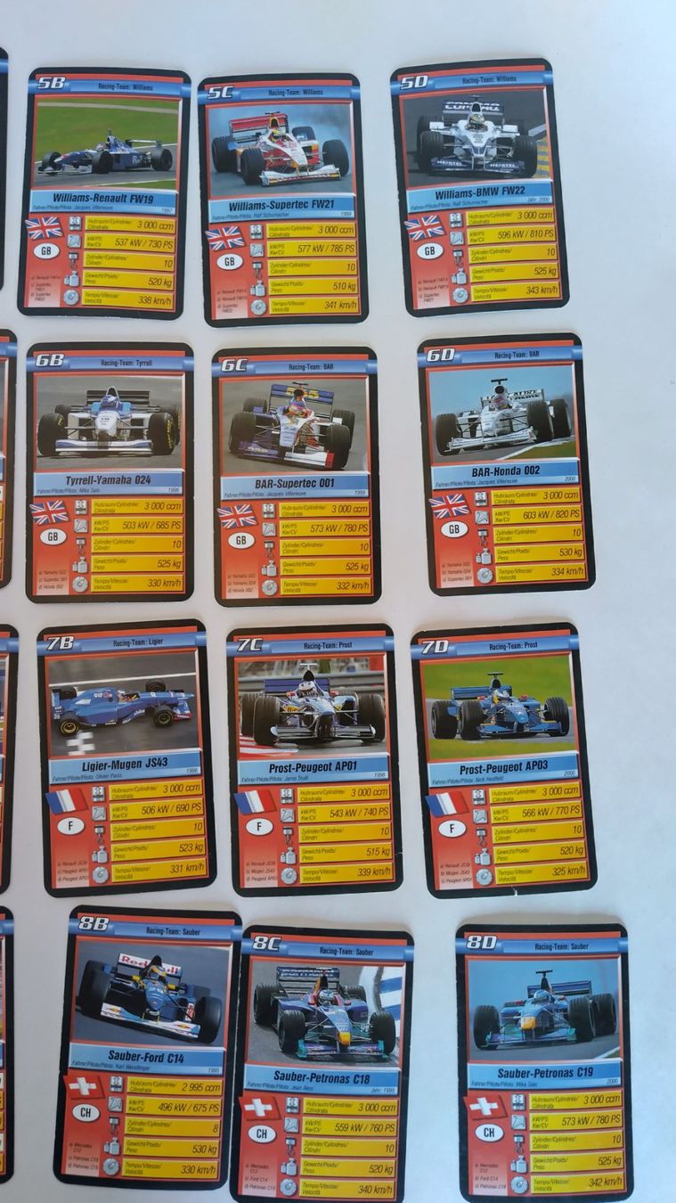 Ravensburger Giochi: Auto Quartett - Rennwagen / Pole Position Ravensburger ©2001 – Usato da Bellach venduto da JingleJerry 4