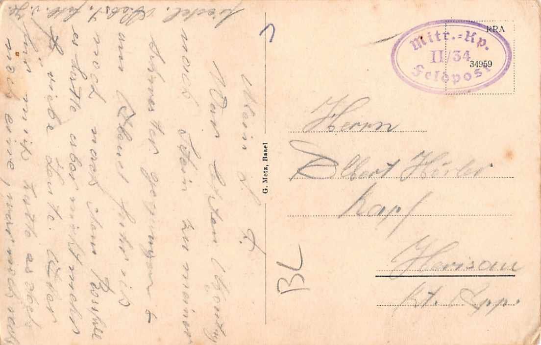 Ansichtskarten: historische Ansichtskarte BRETZWIL BL 1905 - Feldpost – Gebraucht aus Lufingen von philatelieshop 1