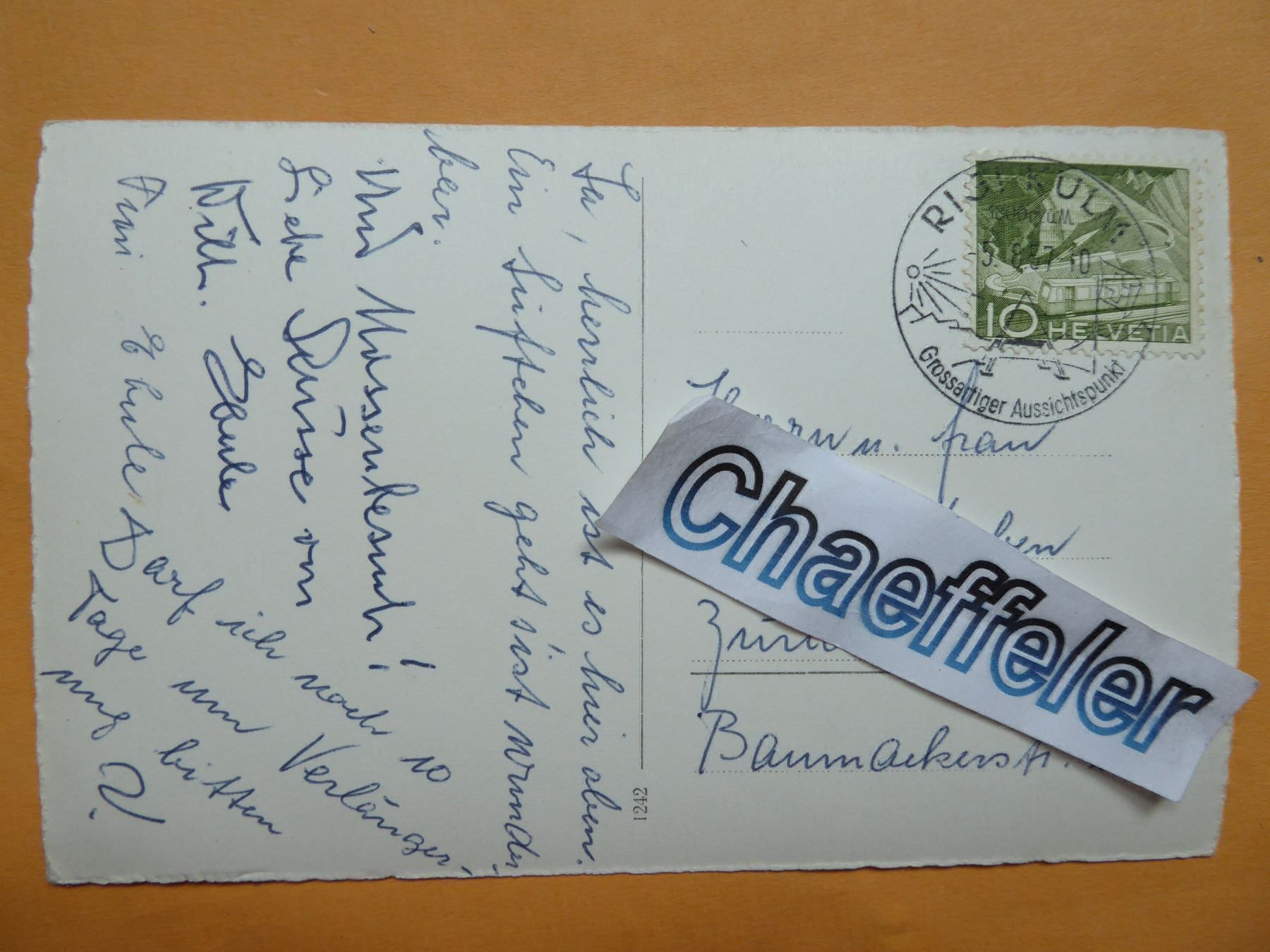 Ansichtskarten: 1957  Rigi-Staffel und Kulm – Gebraucht aus Zürich von Chaeffeler 1