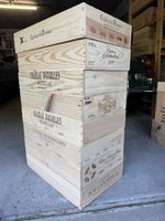 Weinkisten aus Holz verschiedene Chateaus 8 Stück