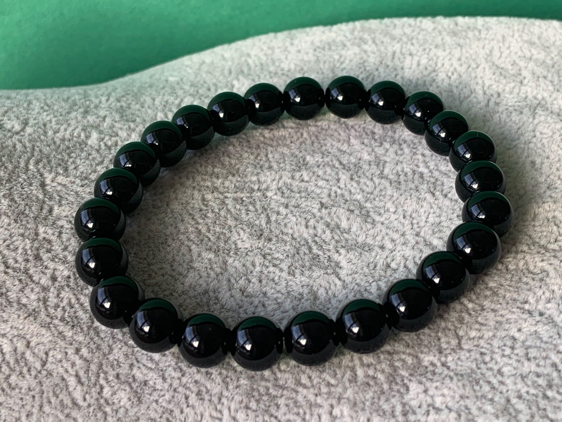 Armbänder & -reifen: Stein-Armband schwarz  (20 cm) – Neu (gemäss Beschreibung) aus Laufen von Bellebellezza 3