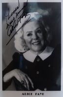 Alice Faye (1915-1998) Schauspielerin - Autogramm