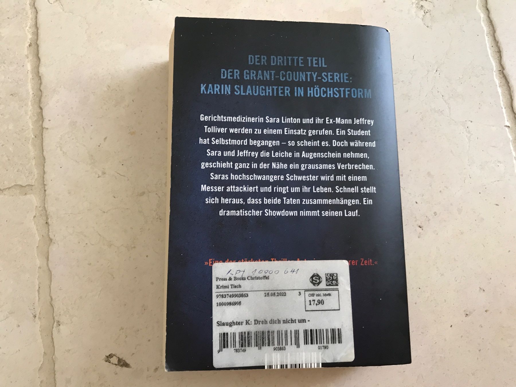 Libri: Dreh dich nicht um - Karin Slaughter – Usato da Zuzwil BE venduto da feluna3 1