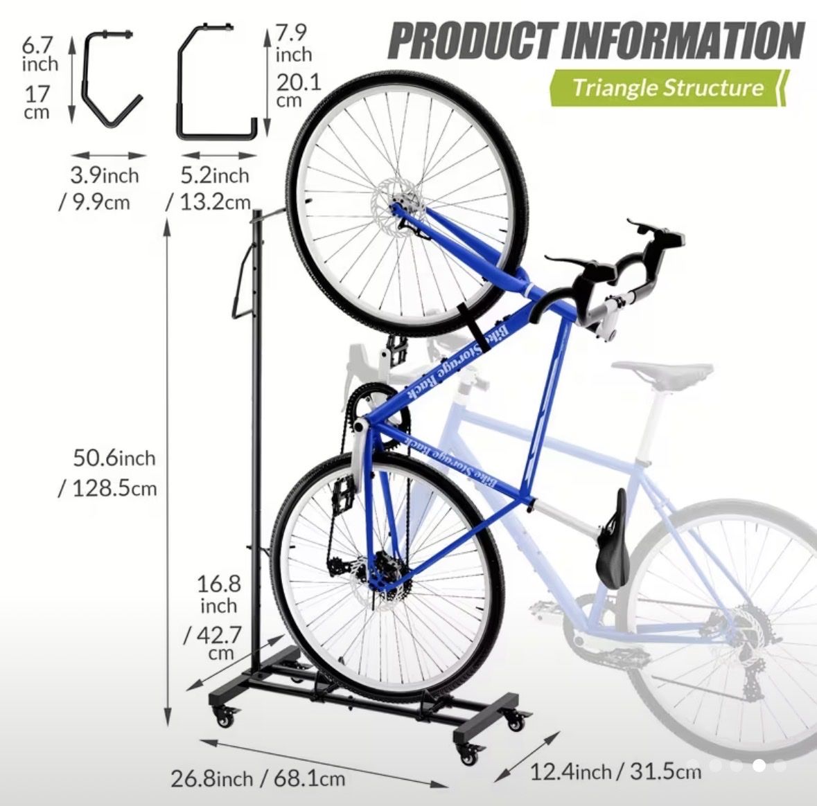 Cavalletti per biciclette: Bike Storage Rack - Adjustable Height - Space Saver! – Nuovo (secondo la descrizione) da Bern venduto da ell_v8kx 2