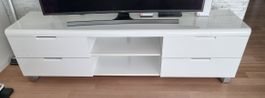 Weisses TV-Möbel mit Schubladen, Top Zustand, Modern!