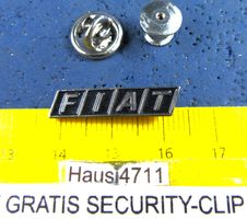 FIAT AUTO LOGO SCHWARZ PIN GEPRÄGT MIT SECURITY-CLIP VINTAGE
