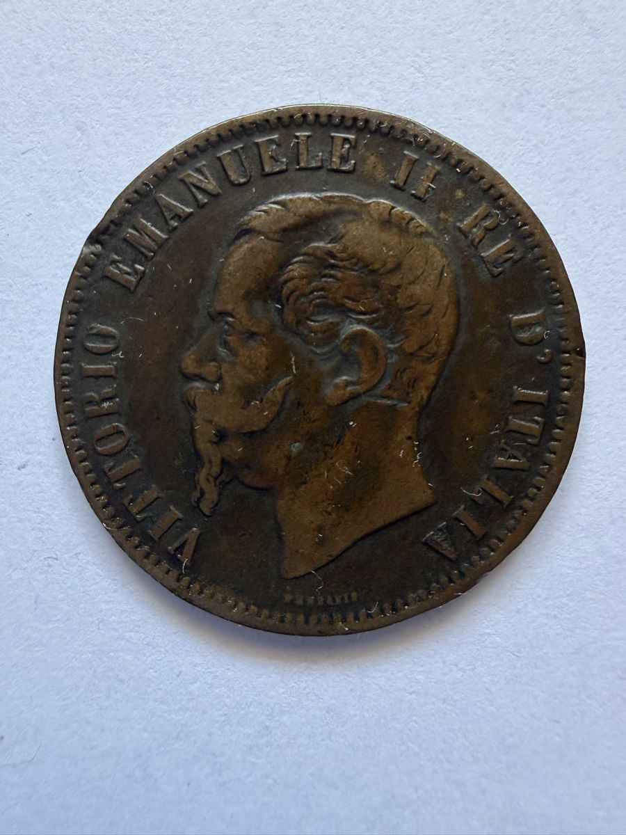 Alle Münzen: 10 Centesimi 1863 Vittorio Emanuele II – Gebraucht aus Breganzona von Sandro003 1