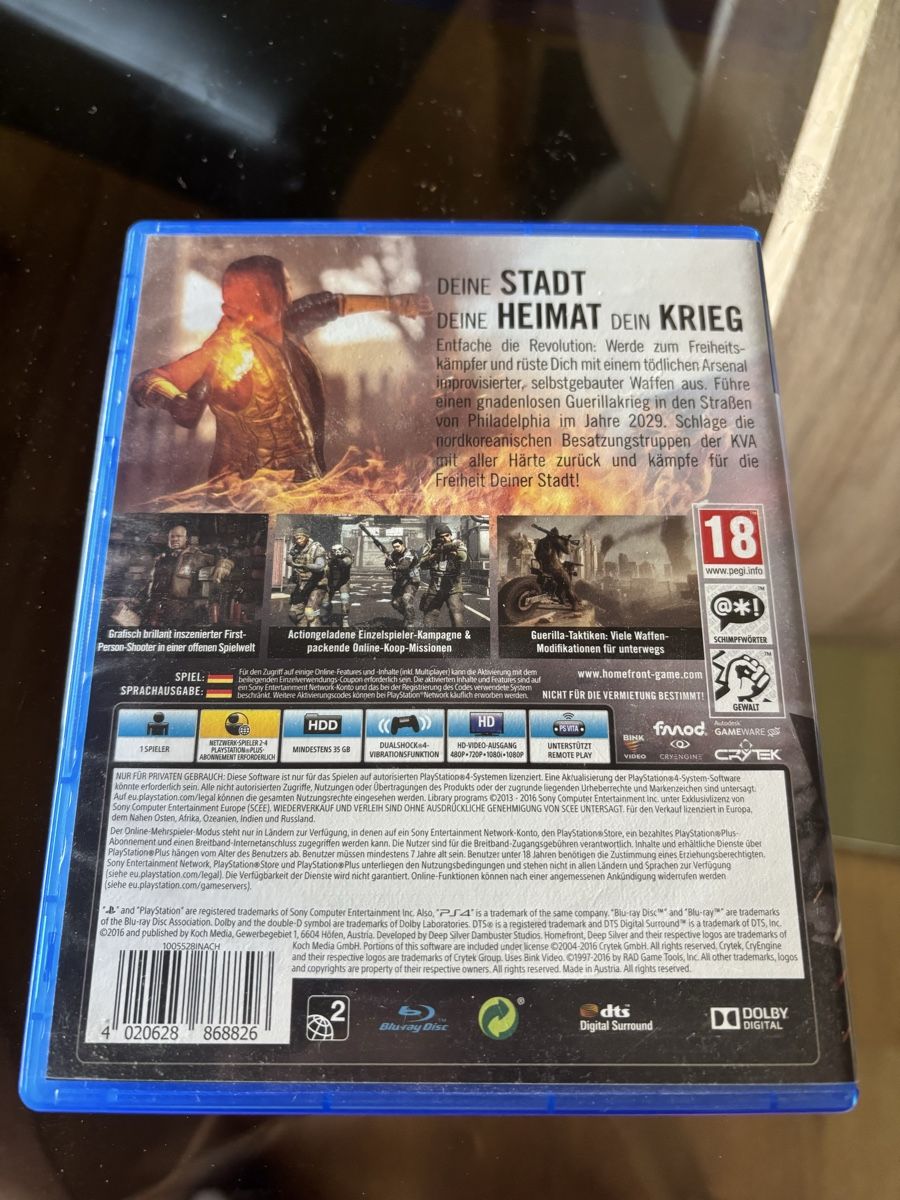 Sony Jeux: Homefront - The Revolution PS4 – D'occasion à Lichtensteig par Foka11 1