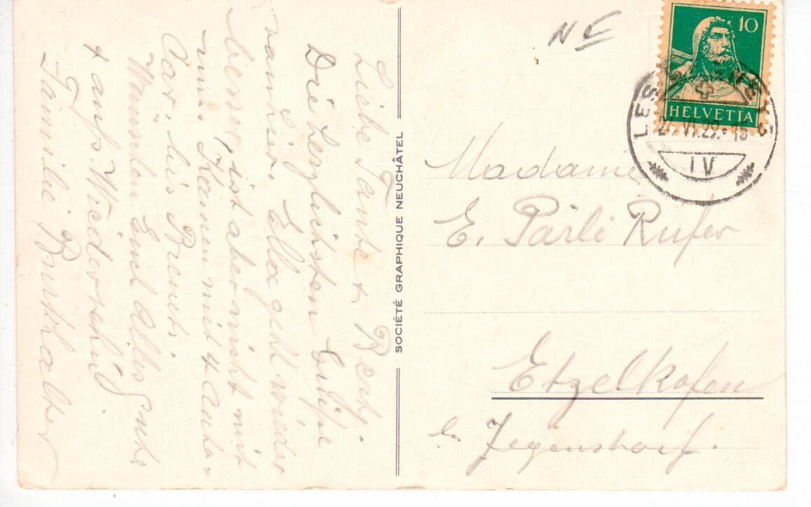 Cartoline postali: Au Saut du Doubs  1929 – Usato da Wolhusen venduto da Curver9 1