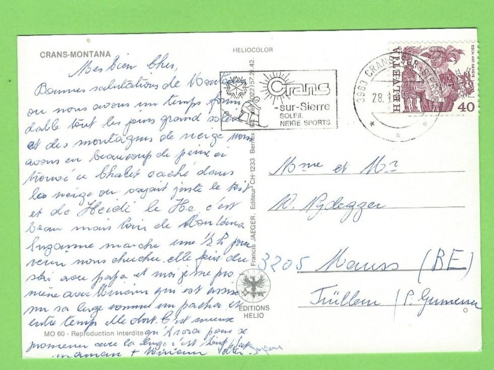 Cartoline postali: Crans-Montana – Usato da Zürich venduto da t24_de 1