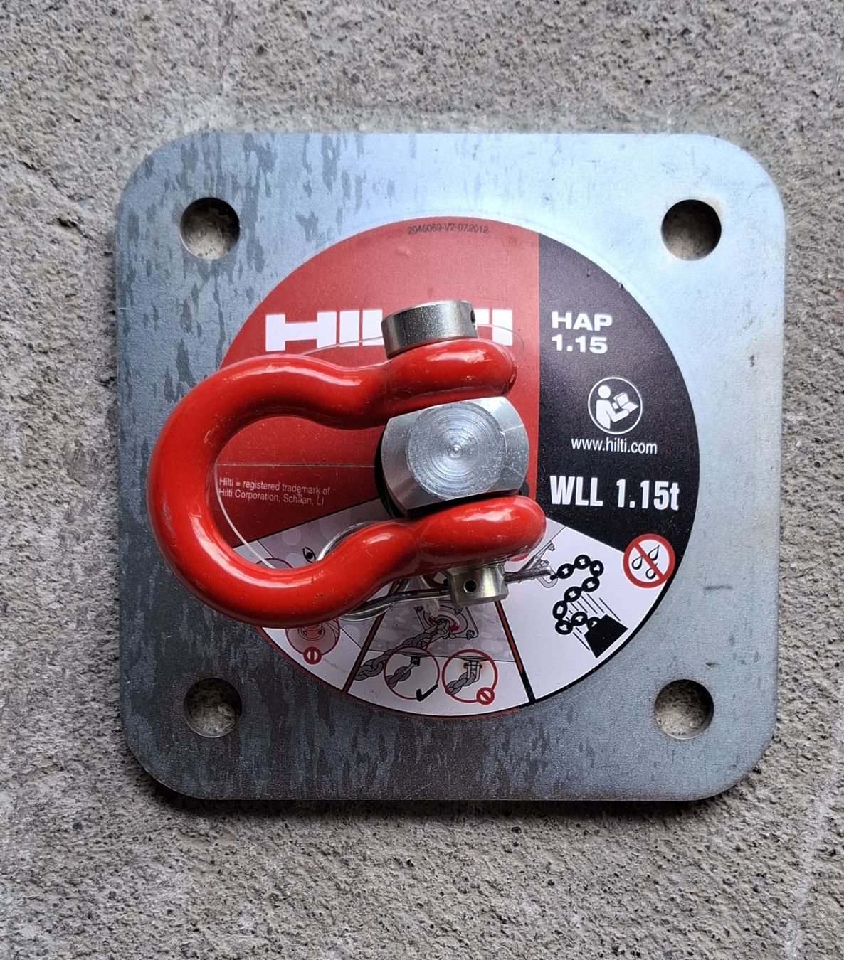 Hilti Alle Werkzeuge: Hilti Lastanschlagpunkt HAP 1.15 mit 4 M12 Segmentanker – Neu (gemäss Beschreibung) aus Buttisholz von REX001 1