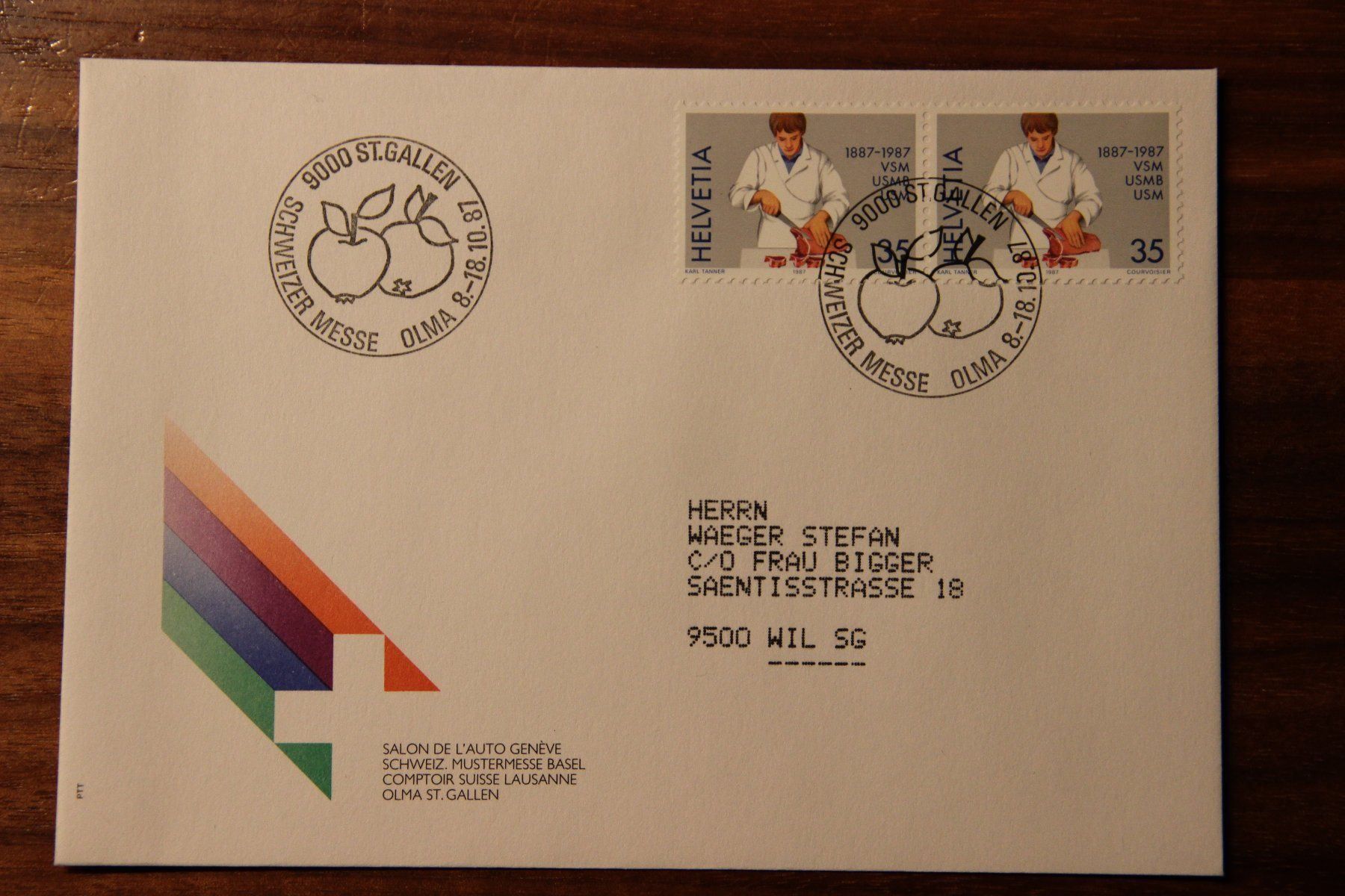 Alle Briefmarken: Schweiz 1987 - OLMA St.Gallen – Neu (gemäss Beschreibung) aus Jona von Southafrica07
