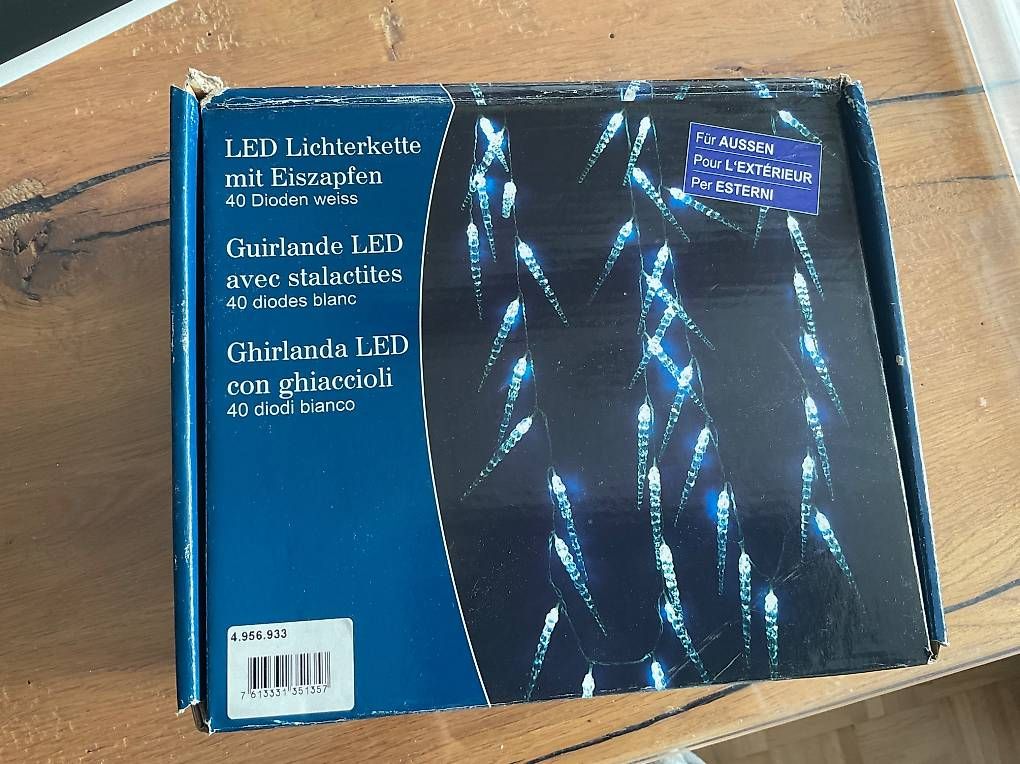 Lichterketten & Leisten: Lichterkette mit Eiszapfen – Gebraucht aus huttwil von care.b