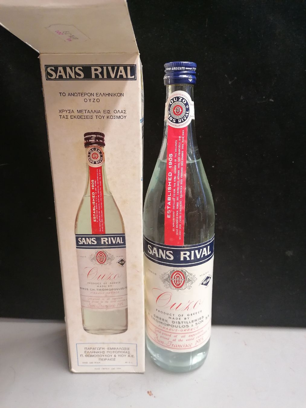 Bevande alcoliche: Ouzo Sans Rival Grecque, 1905, Bouteille Scellée. – Nuovo (secondo la descrizione) da Genève venduto da Leboucheoreilles