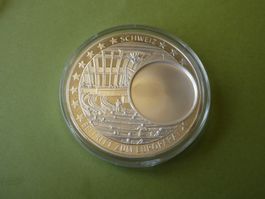 versilberte Medaille 50 mm PP,  Beitritt zum Europarat