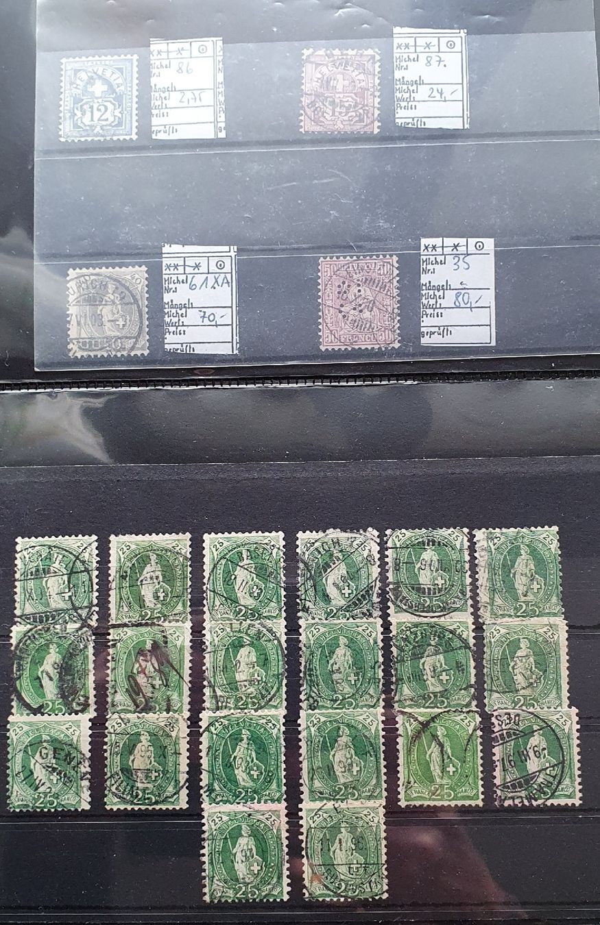 Alle Briefmarken: Rest Lot mit älteren Marken Schweiz – Gebraucht aus Kreuzlingen von Rschweiz1 2