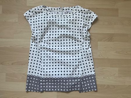 Sarte Pettegole: Top, Bluse, Punkte, schwarz/weiss 44 38