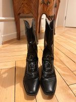 Schwarze coole Kunstleder Westernstiefel Cowboystiefel Gr.39