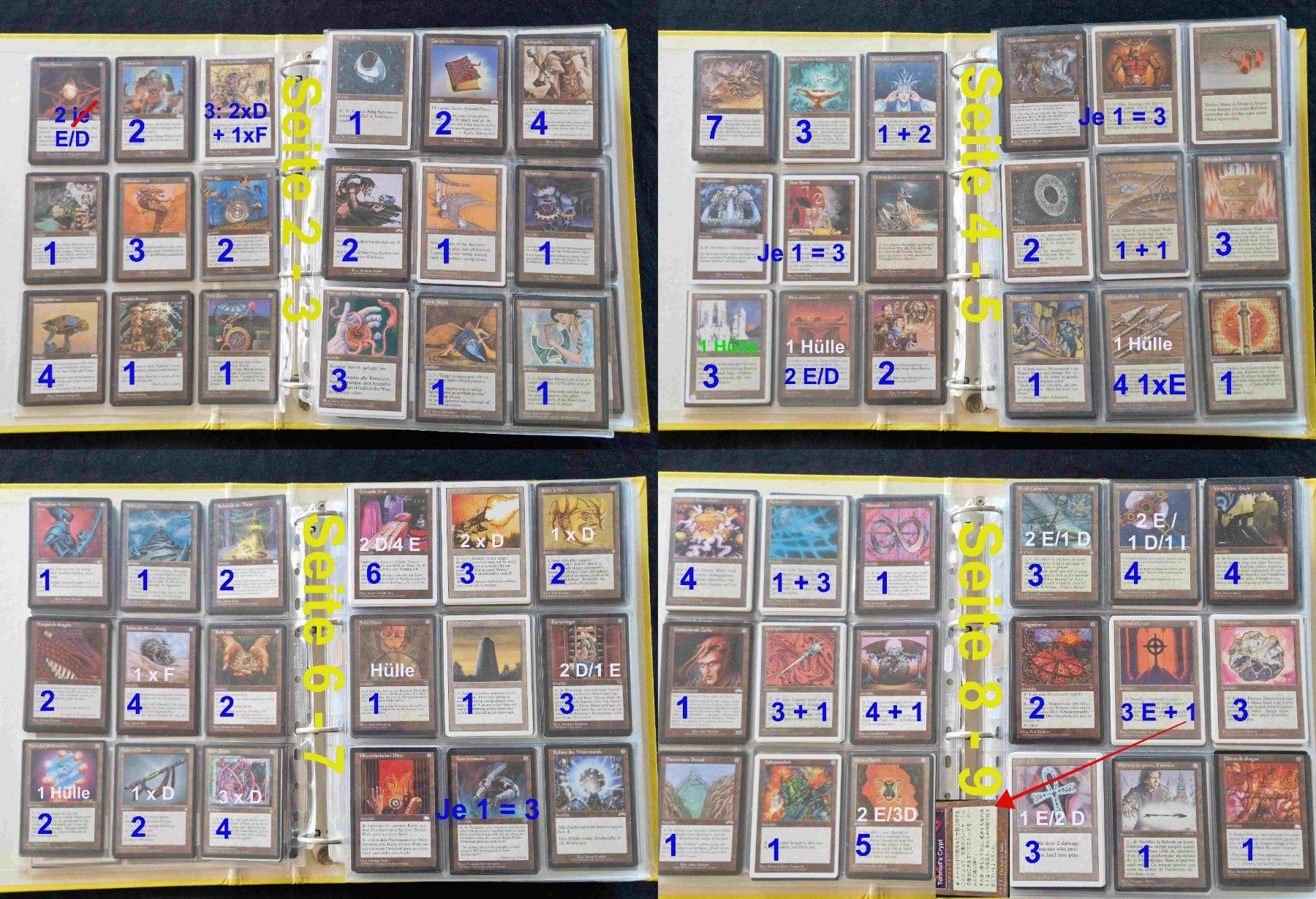 Magic The Gathering Carte collezionabili: Magic The Gathering #5 Ordner: 1263 Karten& Total 552 Bilder – Usato da Zürich venduto da silver-team 1