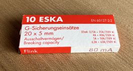 10 ESKA G-Sicherheitseinsätze 20x5mm