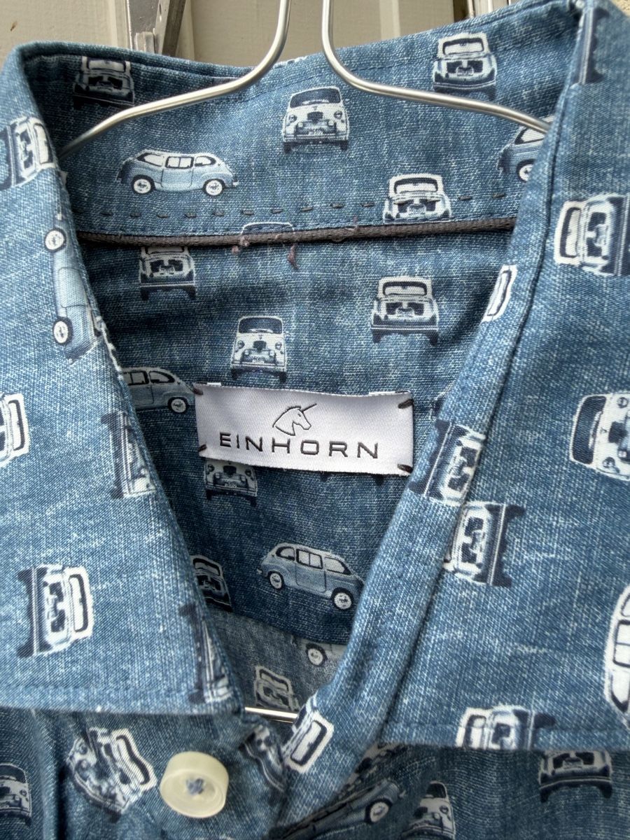 Camicie: EINHORN Hemd Gr. 38 Blau mit Autos – Usato da Schattdorf venduto da lestage 1