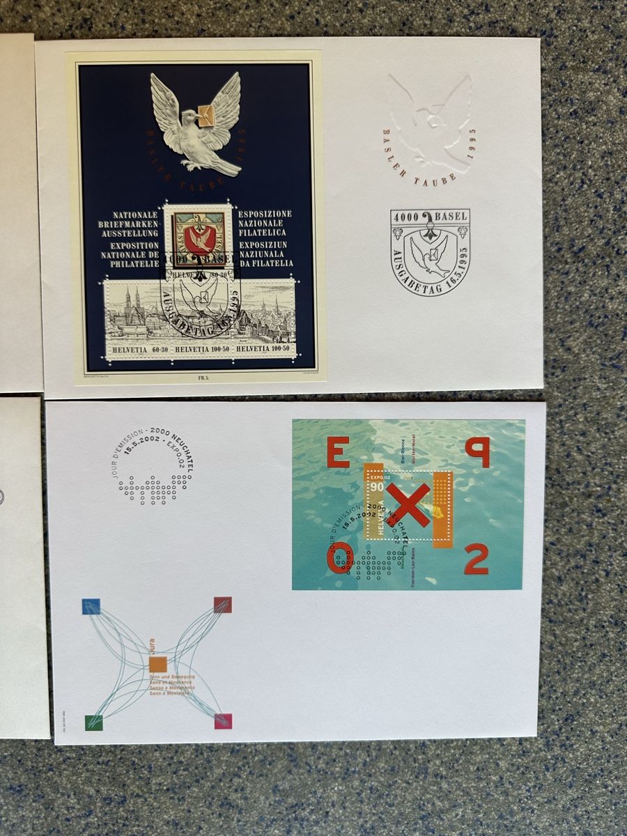 Tutti i francobolli: Schweiz - Block FDC - 9 Stück selten – Usato da Schmitten / FR venduto da Samsara169 4
