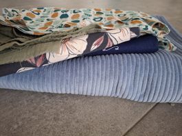Lot de 5 tissus bleus 