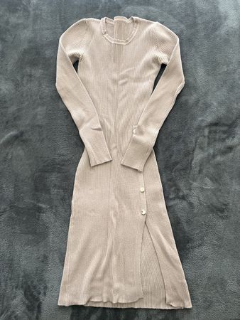 Robe beige, élégante, taille S