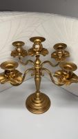 Eleganter 5 armiger Kerzenständer in Gold aus dem (60er)
