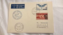 1938 Karte Erster Postflug Zürich -Stockholm