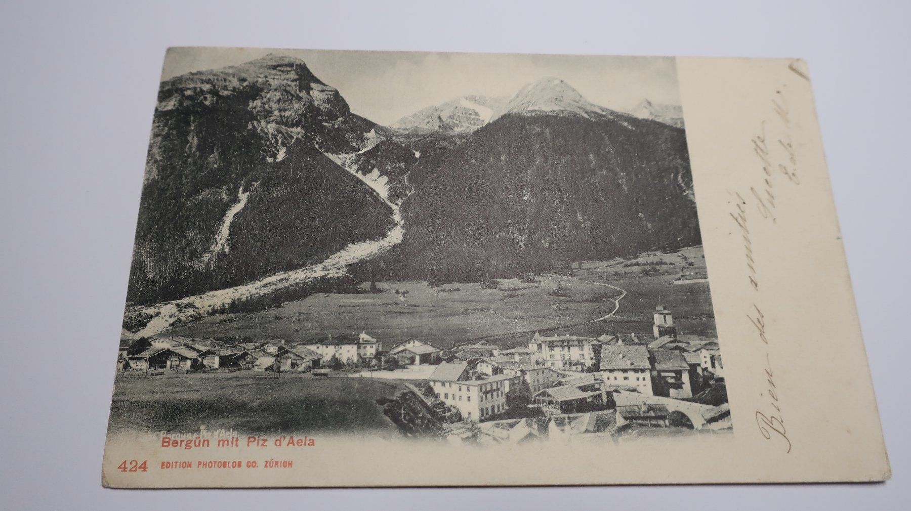 Cartoline postali: Bergün mit Piz d'Aela – Usato da Cormoret venduto da Pascalll2001 1