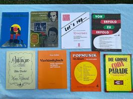 Konvolut: 8 Stück vintage Notenhefte / Songbooks Raritäten