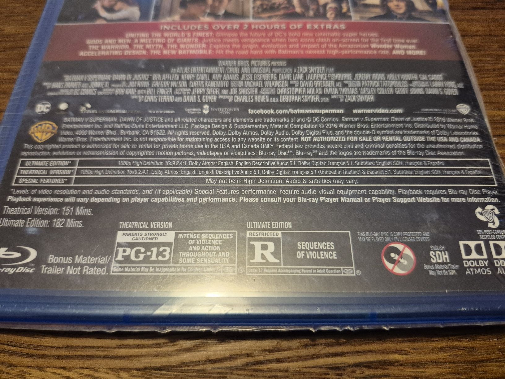 Tutti i DVDs: Batman vs Superman - Ultimate Edition - Bluray NEU – Nuovo e nell'imballaggio originale da Oberembrach venduto da giu_7ksd 2