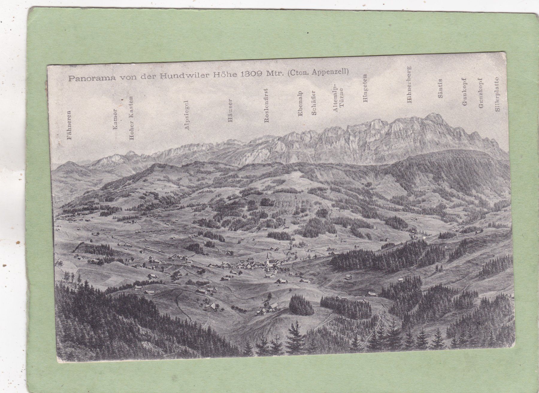 Cartoline postali: Panorama von Hundwiler Höhe – Usato da Herisau venduto da Lisegrat2008