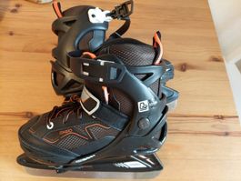 Patin à glace Oxelo noir et orange  taille 32/35 32-35