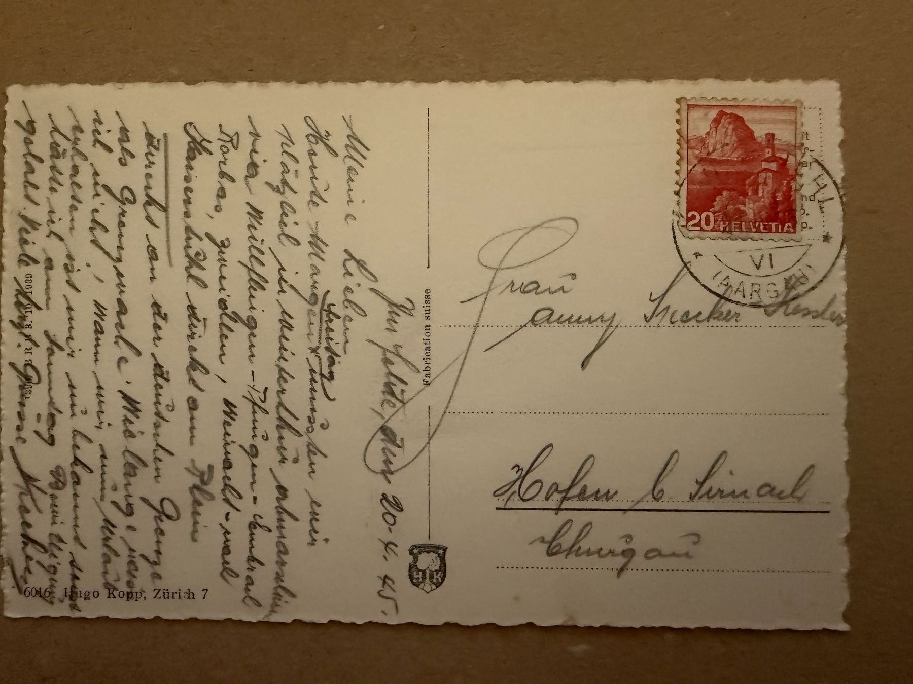 Ansichtskarten: KAISERSTUHL AG - Ansichtskarte – Gebraucht aus Tegerfelden von siebenmacky 1