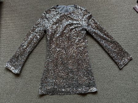 Silbernes Paillettenkleid H&M Grösse XS für Silvester