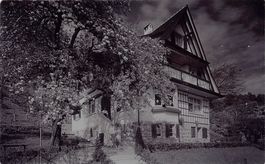 Oberaegeri? Fotokarte, unbekanntes Haus, gelaufen 1918